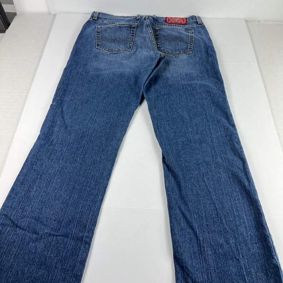 Lucky Brand Jean Women 30 Classic Fit Baby Boot Blue Faded Whisker Stretch Denim - Picture 9 of 16